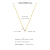 925 Sterling Silver Zircon  Pearl Plating Inlay Geometric Necklace