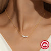 925 Sterling Silver Zircon  Plating Inlay Geometric Necklace