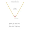 925 Sterling Silver Zircon  Plating Inlay Heart Shape Necklace