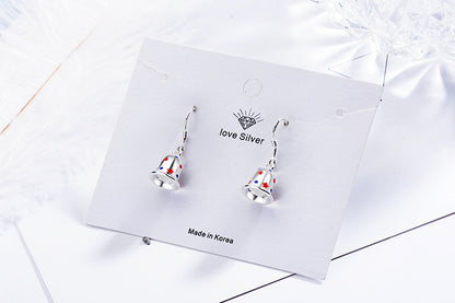 1 Pair Cute Christmas Tree Flower Snowman Epoxy Plating Inlay Copper Zircon Earrings