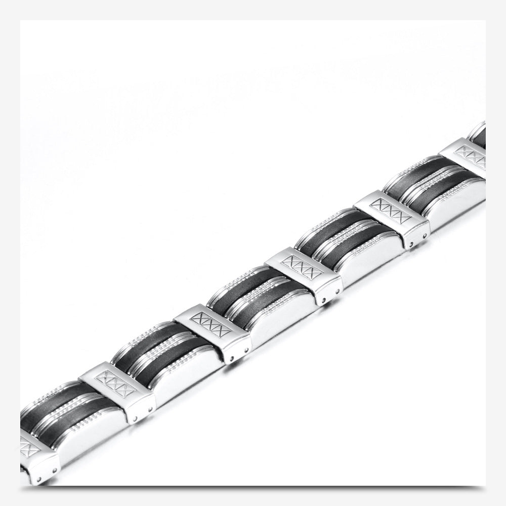 Titanium Steel Punk Rhombus Plating Bracelets