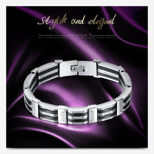 Titanium Steel Punk Rhombus Plating Bracelets