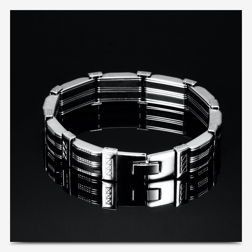 Titanium Steel Punk Rhombus Plating Bracelets