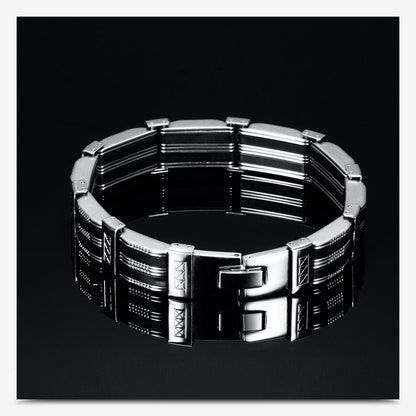 Titanium Steel Punk Rhombus Plating Bracelets