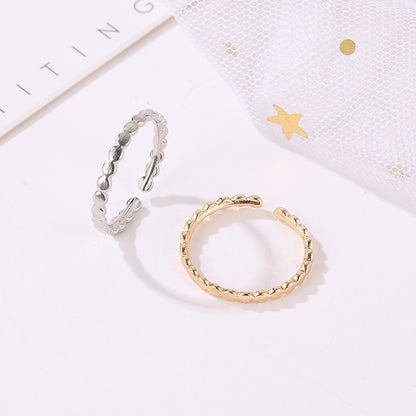 New Ring Popular Simple And Exquisite Jewelry Geometric Wave Open Ring Personality Ring Wholesale