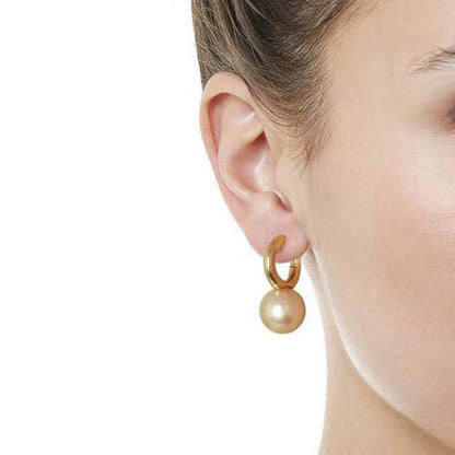 1 Pair Fashion Round Brass Plating Inlay Pearl Drop Earrings