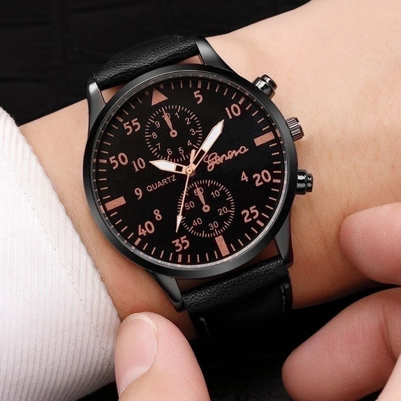 Basic Round Buckle Quartz Women's Watches