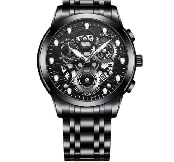 Business Round Double Side Snaps Quartz Men's Watches