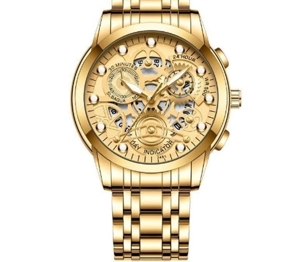 Business Round Double Side Snaps Quartz Men's Watches