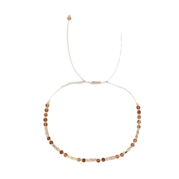 Casual Bohemian Round Natural Stone Rope Beaded Handmade Bracelets