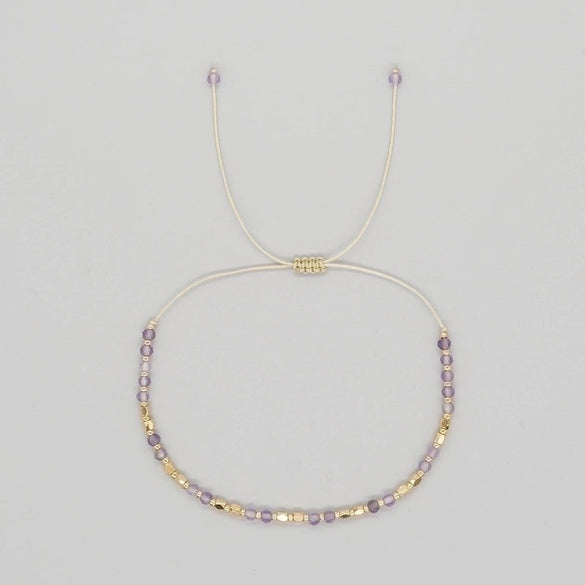 Casual Bohemian Round Natural Stone Rope Beaded Handmade Bracelets