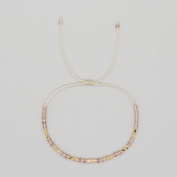 Casual Bohemian Round Natural Stone Rope Beaded Handmade Bracelets