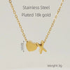 Casual French Style Letter Heart Shape Stainless Steel Plating 18k Gold Plated Pendant Necklace