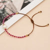 Casual Simple Style Round Artificial Crystal Freshwater Pearl Beaded Drawstring Braid Bracelets