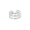 Casual Solid Color Titanium Steel Plating 18k Gold Plated Open Ring