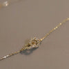 Commute Round Sterling Silver Plating Inlay Artificial Gemstones 14k Gold Plated Pendant Necklace