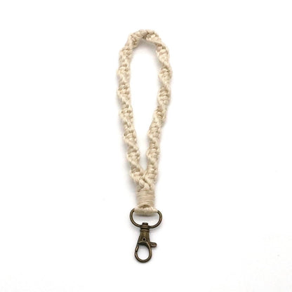 Creative New Cotton String Braided Bracelet Keychain Nordic Style Practical Business Gift Small Pendant Car Key Hanging