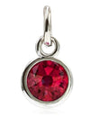 Diamond-encrusted Twelve Birthstone Colored Glass Pendant  Necklace Jewelry DIY Pet Alloy Accessories Jewelry
