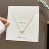 Elegant Geometric Titanium Steel Necklace Plating Zircon Stainless Steel Necklaces