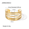 Elegant Lady Geometric Flower Stainless Steel Plating 18k Gold Plated Bangle