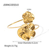 Elegant Lady Geometric Flower Stainless Steel Plating 18k Gold Plated Bangle