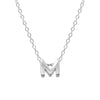 Elegant Letter Sterling Silver Pendant Necklace In Bulk
