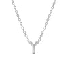 Elegant Letter Sterling Silver Pendant Necklace In Bulk