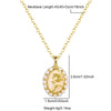 Elegant Retro Devil's Eye Rose Stainless Steel Enamel Plating 18k Gold Plated Pendant Necklace