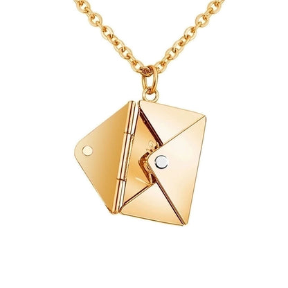 Fashion Envelope Stainless Steel Titanium Steel Plating Pendant Necklace