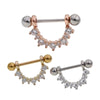 Fashion Piercing Jewelry Simple U-shaped Diamond Titanium Steel Breast Ring