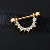 Fashion Piercing Jewelry Simple U-shaped Diamond Titanium Steel Breast Ring