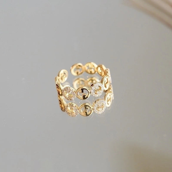 Fashion Round Heart Shape Copper Zircon Rings In Bulk