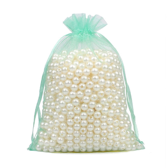 100 Pcs Fashion Solid Color Organza Drawstring Jewelry Packaging Bags 1 Piece