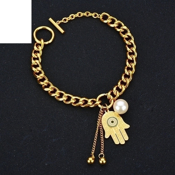 Geometric Titanium Steel Plating No Inlaid Bracelets