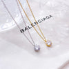 Ig Style Simple Style Round Stainless Steel Plating Inlay Zircon White Gold Plated Gold Plated Pendant Necklace
