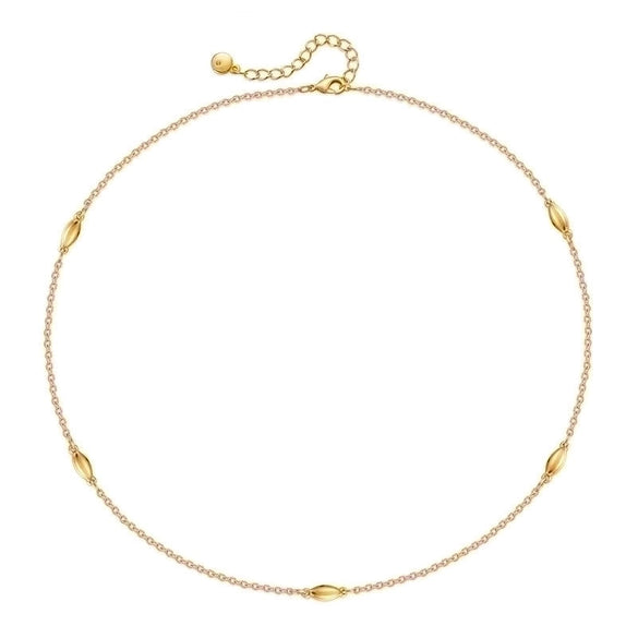 Ig Style Simple Style Solid Color Copper Plating Chain 18k Gold Plated Necklace