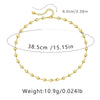 Ig Style Simple Style Solid Color Copper Plating Chain 18k Gold Plated Necklace