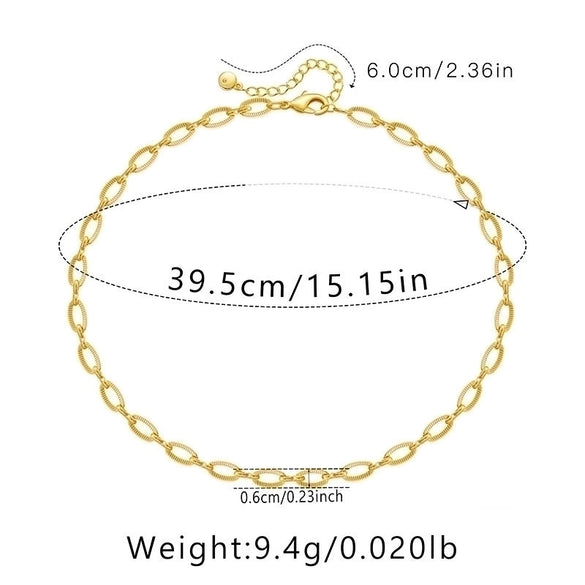 Ig Style Simple Style Solid Color Copper Plating Chain 18k Gold Plated Necklace