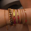 Ig Style Simple Style Twist Stainless Steel Plating 18k Gold Plated Bracelets