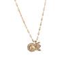 Lady Animal Flower Artificial Pearl Titanium Steel Copper Plating Inlay Zircon Pendant Necklace