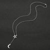 Modern Style Simple Style Star Moon Stainless Steel Plating Hollow Out Pendant Necklace