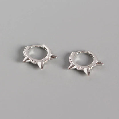 S925 Sterling Silver Geometric Diamond Earrings Wholesale Nihaojewelry