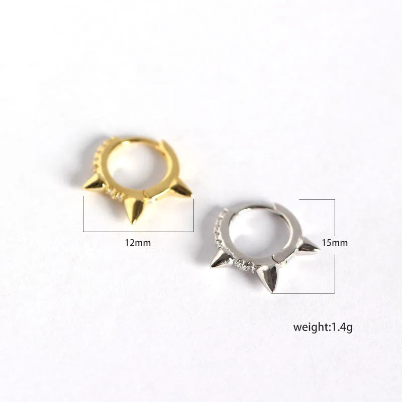 S925 Sterling Silver Geometric Diamond Earrings Wholesale Nihaojewelry