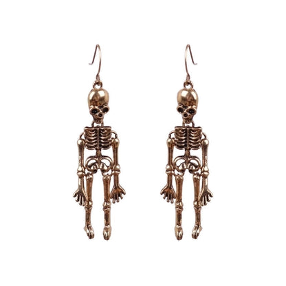 New Halloween Punk Style Skull Pendant Ear Hook Earrings