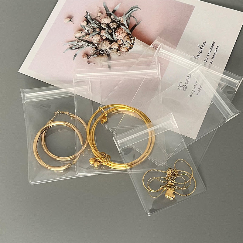 One EVA anti-oxidation pure white transparent jewelry bag in stock, bracelet, earrings, necklace, ring jewelry storage bag.