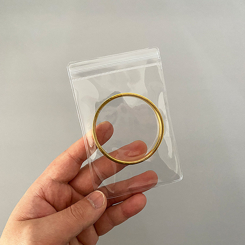 One piece, wholesale price, sealed bag, bracelet, jewelry, PVC jewelry bag, Wenwan earrings, storage, transparent plastic self-sealing bag.