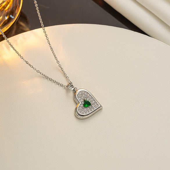 Quadrilateral Geometric Titanium Steel 18K Gold Plated Necklaces