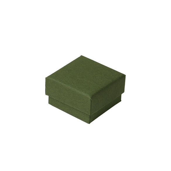 5 * 5 * 3cm ring stud earrings box, small box, green jewelry packaging box, simple gift box, logo can be printed.