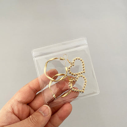 One piece, wholesale price, sealed bag, bracelet, jewelry, PVC jewelry bag, Wenwan earrings, storage, transparent plastic self-sealing bag.