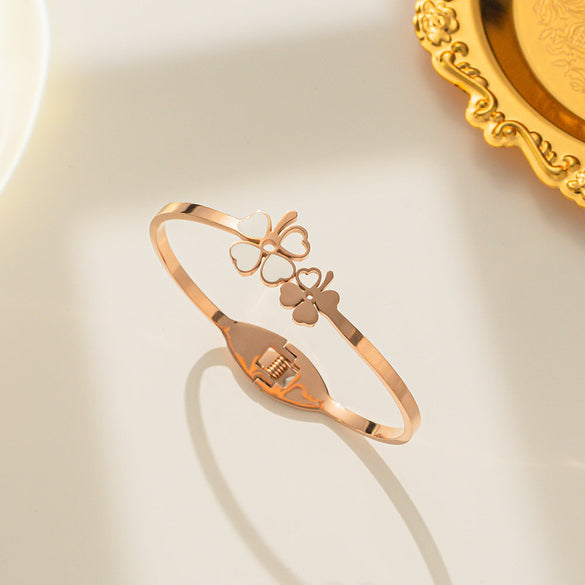 Titanium Steel 18K Gold Plated Bangles